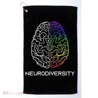 Embrace Neurodiversity Autism Adhd Asd Rainbow Brain Golf Towel thumb 0