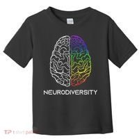 Embrace Neurodiversity Autism Adhd Asd Rainbow Brain Toddler T-Shirt thumb 0