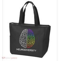 Embrace Neurodiversity Autism Adhd Asd Rainbow Brain Tote Bag thumb 3