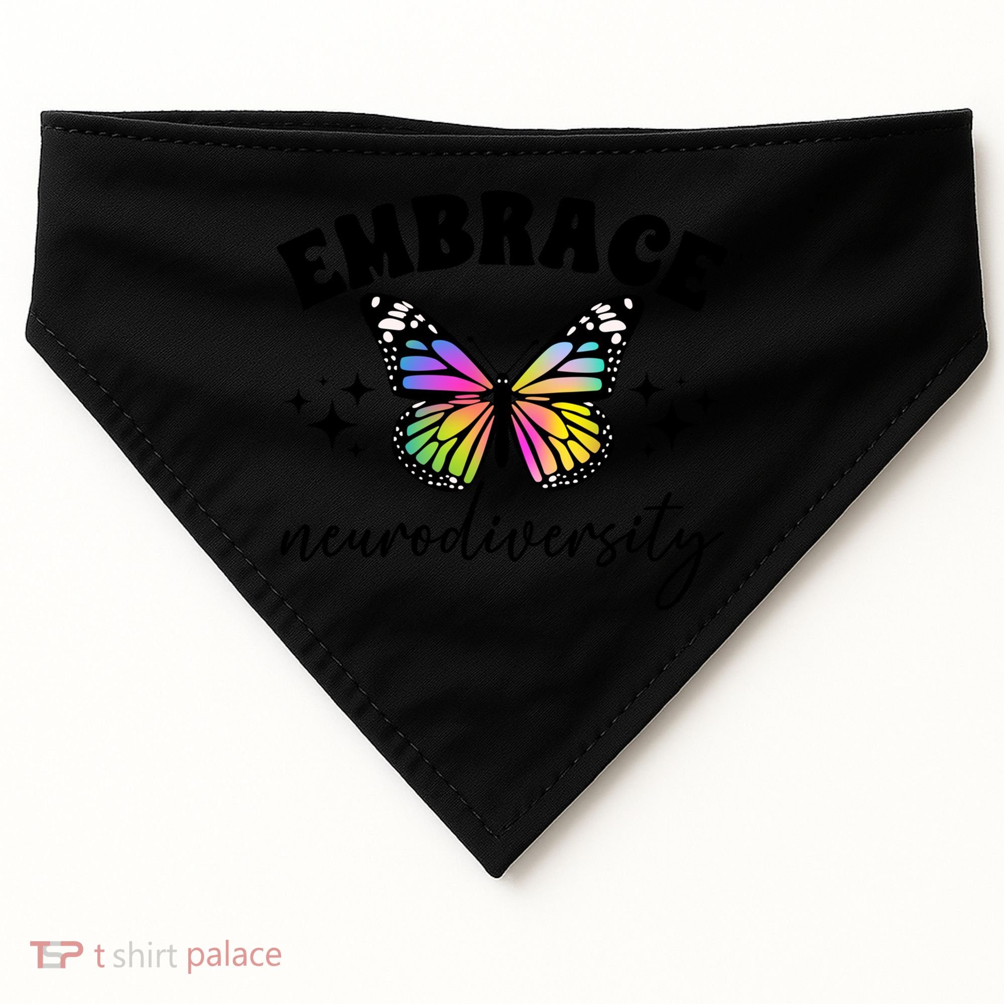 Embrace Neurodiversity Autism Neurodivergent Gift USA-Made Doggie Bandana