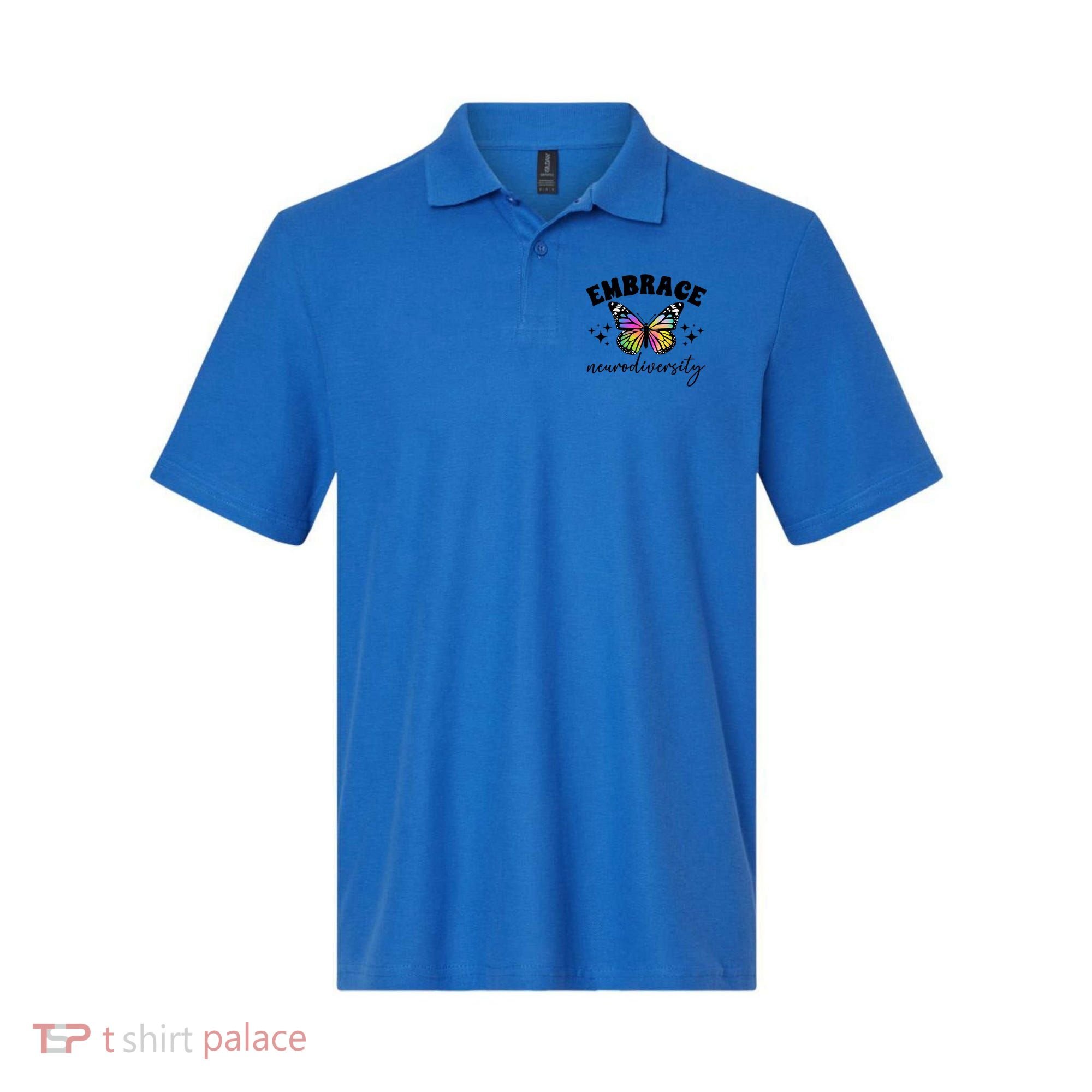 Embrace Neurodiversity Autism Neurodivergent Gift Polo