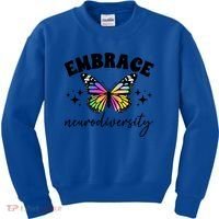 Embrace Neurodiversity Autism Neurodivergent Gift Kids Sweatshirt thumb 0