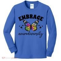Embrace Neurodiversity Autism Neurodivergent Gift Kids Long Sleeve Shirt thumb 0