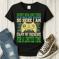 Every Now And Then I Leave My Room Gaming Funny Gamers Women's T-Shirt thumb 3