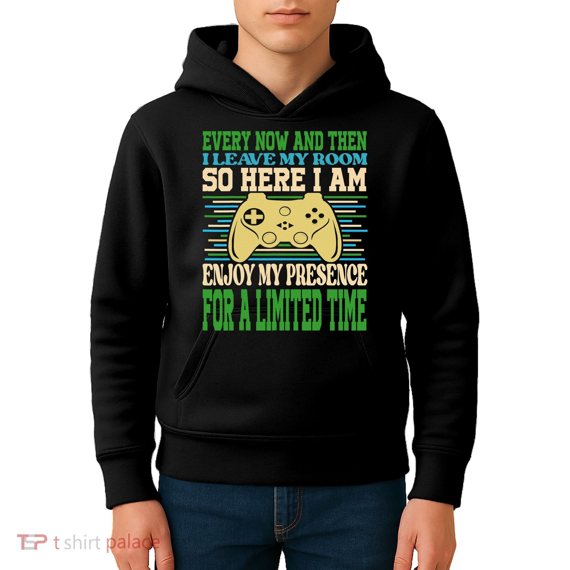Every Now And Then I Leave My Room Gaming Funny Gamers Kids Hoodie