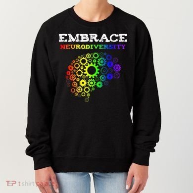 Embrace Neurodiversity Autism ADHD Rainbow Brain Screws Women's Sweatshirt