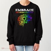 Embrace Neurodiversity Autism ADHD Rainbow Brain Screws Women's Sweatshirt thumb 0