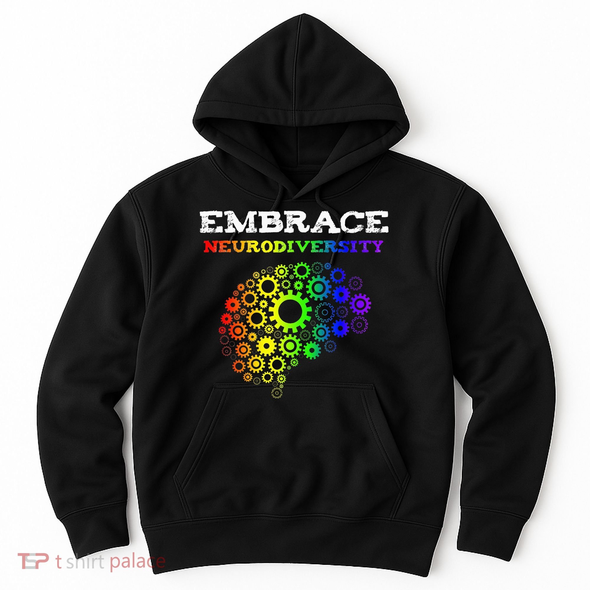 Embrace Neurodiversity Autism ADHD Rainbow Brain Screws Hoodie