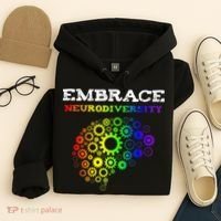 Embrace Neurodiversity Autism ADHD Rainbow Brain Screws Hoodie thumb 4