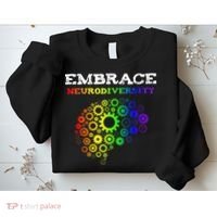 Embrace Neurodiversity Autism ADHD Rainbow Brain Screws Sweatshirt thumb 2