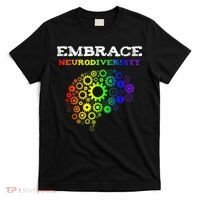 Embrace Neurodiversity Autism ADHD Rainbow Brain Screws T-Shirt thumb 0