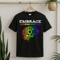 Embrace Neurodiversity Autism ADHD Rainbow Brain Screws T-Shirt thumb 2