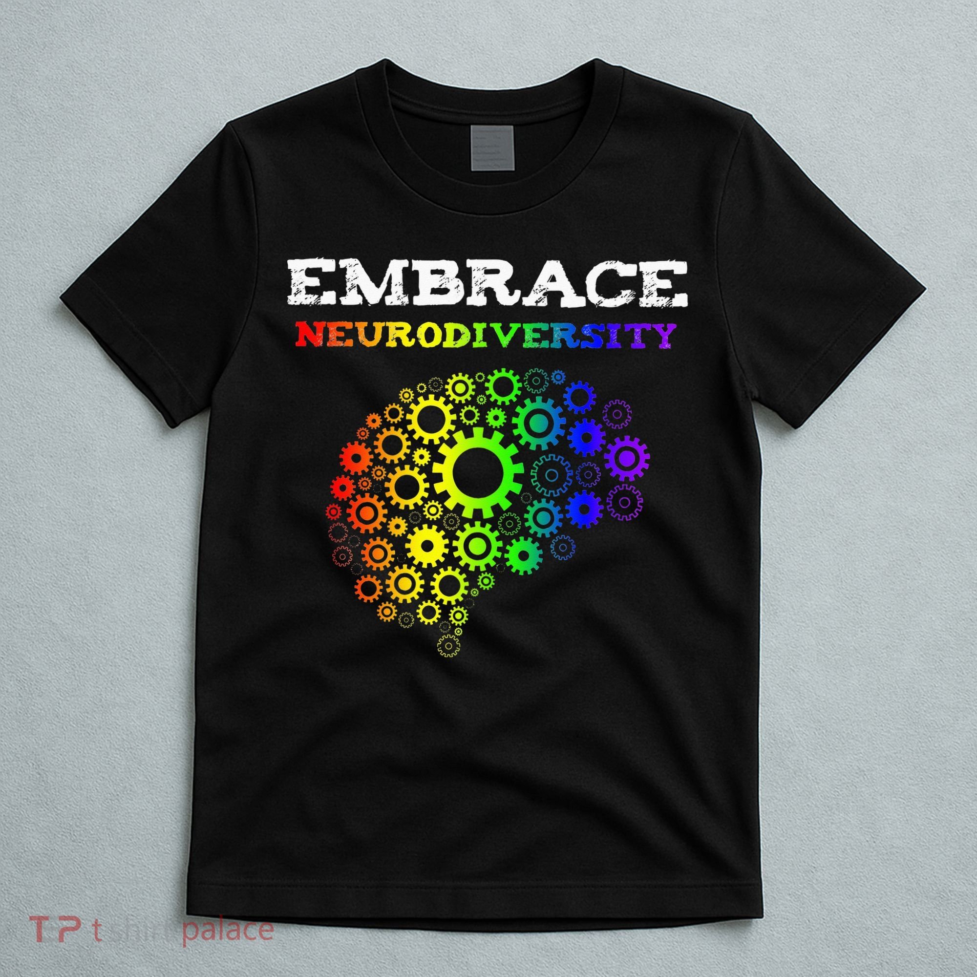 Embrace Neurodiversity Autism ADHD Rainbow Brain Screws T-Shirt