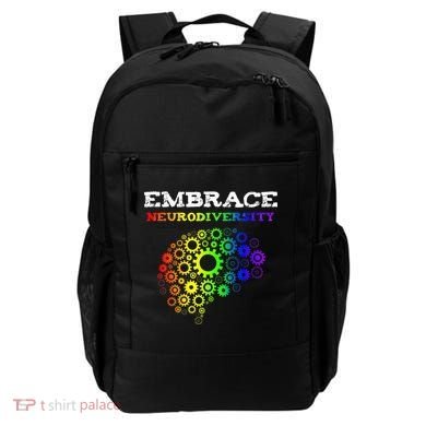 Embrace Neurodiversity Autism ADHD Rainbow Brain Screws Backpack