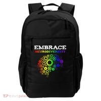 Embrace Neurodiversity Autism ADHD Rainbow Brain Screws Backpack thumb 0