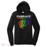 Embrace Neurodiversity Autism ADHD Rainbow Brain Screws Women's Hoodie thumb 0