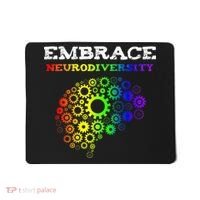 Embrace Neurodiversity Autism ADHD Rainbow Brain Screws Mousepad thumb 0