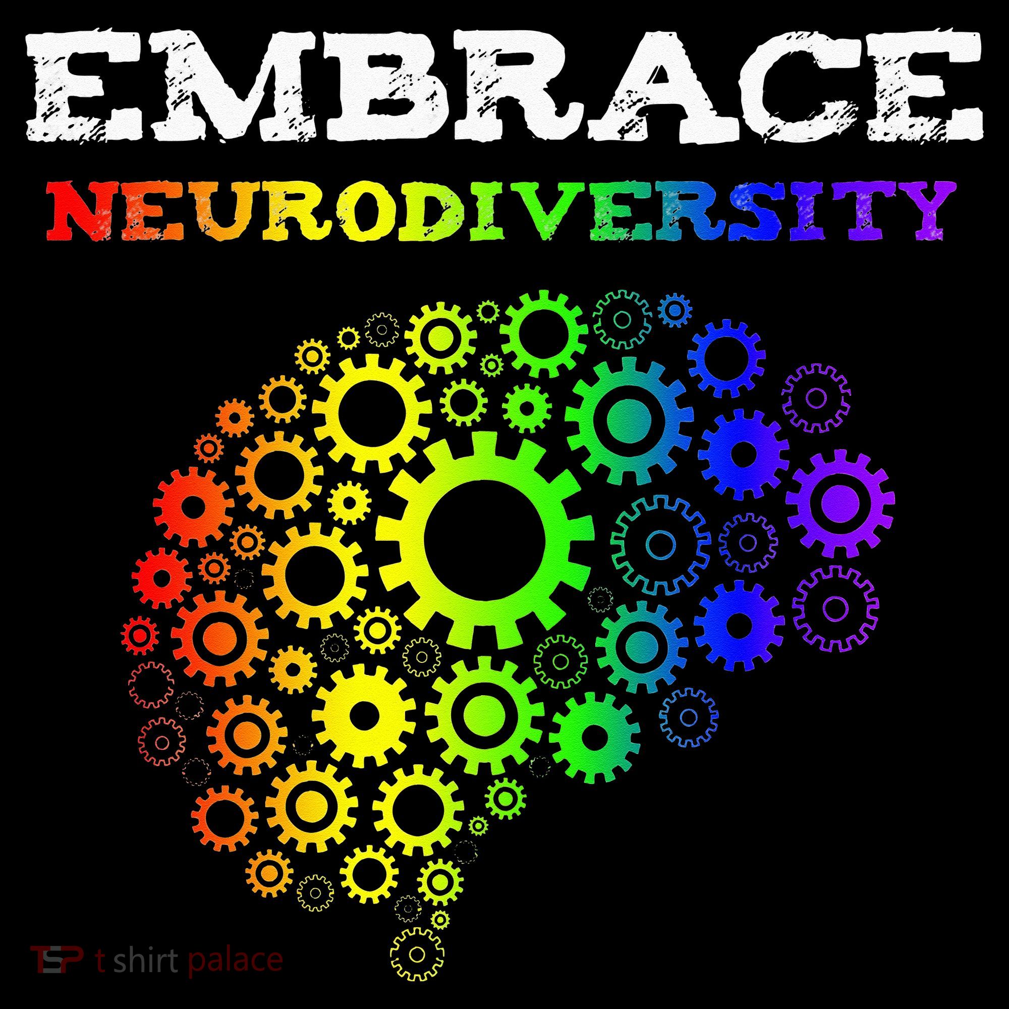 Embrace Neurodiversity Autism ADHD Rainbow Brain Screws Mousepad
