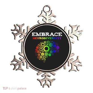 Embrace Neurodiversity Autism ADHD Rainbow Brain Screws Ornament