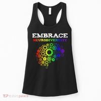 Embrace Neurodiversity Autism ADHD Rainbow Brain Screws Women's Tank Top thumb 0