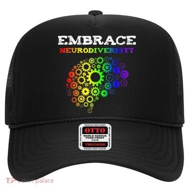 Embrace Neurodiversity Autism ADHD Rainbow Brain Screws Hat