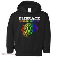 Embrace Neurodiversity Autism ADHD Rainbow Brain Screws Toddler Hoodie thumb 0