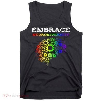 Embrace Neurodiversity Autism ADHD Rainbow Brain Screws Tank Top