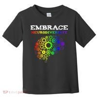 Embrace Neurodiversity Autism ADHD Rainbow Brain Screws Toddler T-Shirt thumb 0