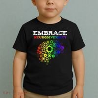 Embrace Neurodiversity Autism ADHD Rainbow Brain Screws Toddler T-Shirt thumb 2