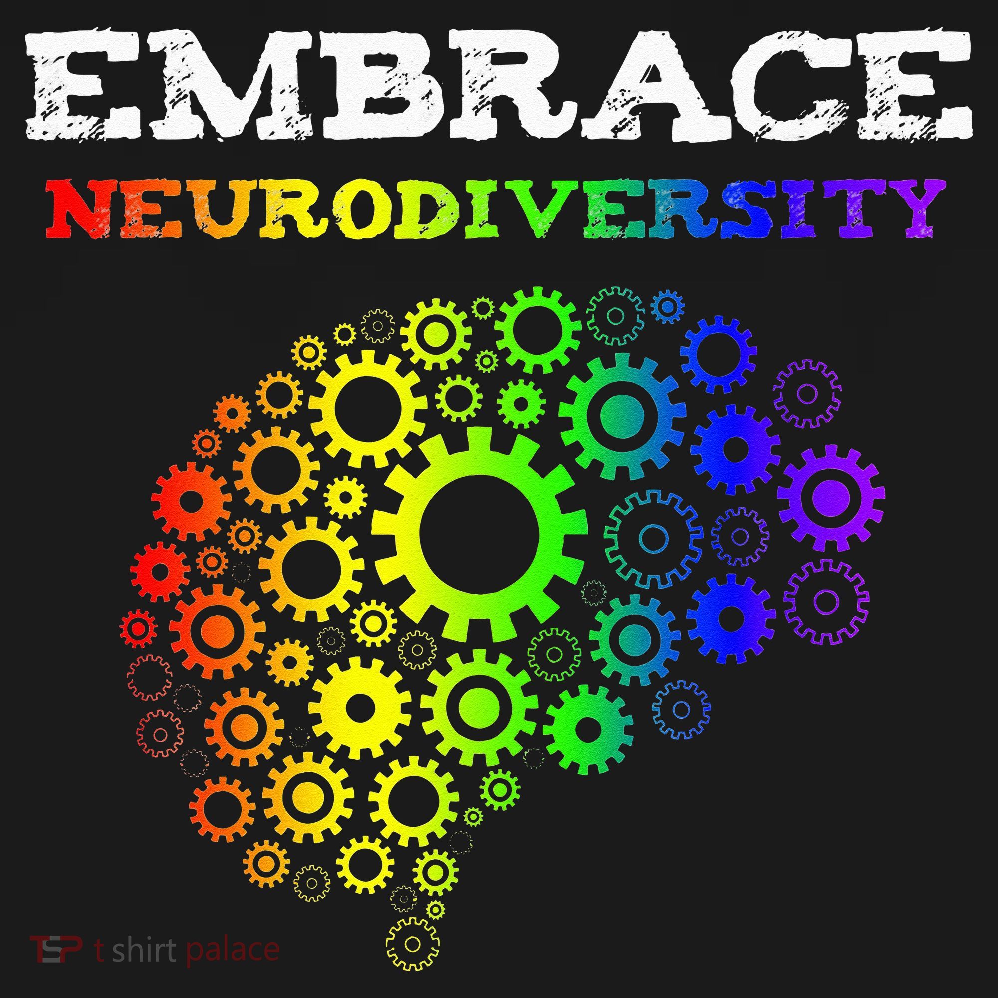 Embrace Neurodiversity Autism ADHD Rainbow Brain Screws Women's Long Sleeve Shirt