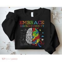Embrace Neurodiversity Adhd Autism Asd Sweatshirt thumb 2