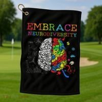 Embrace Neurodiversity Adhd Autism Asd Golf Towel thumb 1
