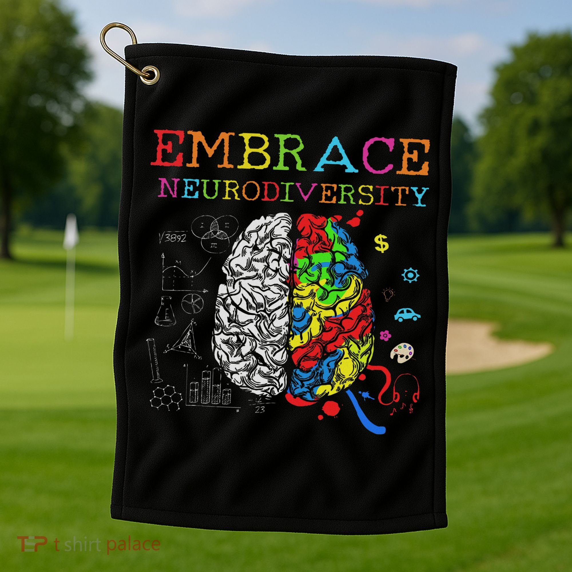 Embrace Neurodiversity Adhd Autism Asd Golf Towel