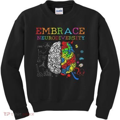 Embrace Neurodiversity Adhd Autism Asd Kids Sweatshirt
