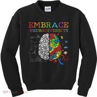 Embrace Neurodiversity Adhd Autism Asd Kids Sweatshirt thumb 0