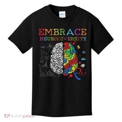 Embrace Neurodiversity Adhd Autism Asd Kids T-Shirt