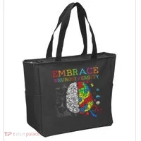 Embrace Neurodiversity Adhd Autism Asd Tote Bag thumb 2