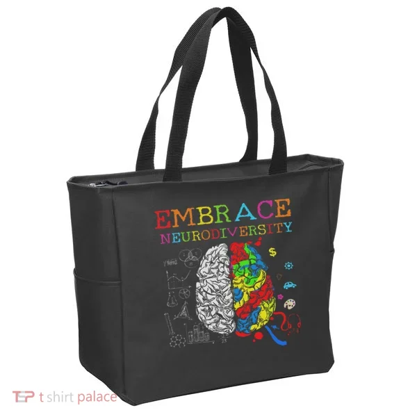 Embrace Neurodiversity Adhd Autism Asd Tote Bag