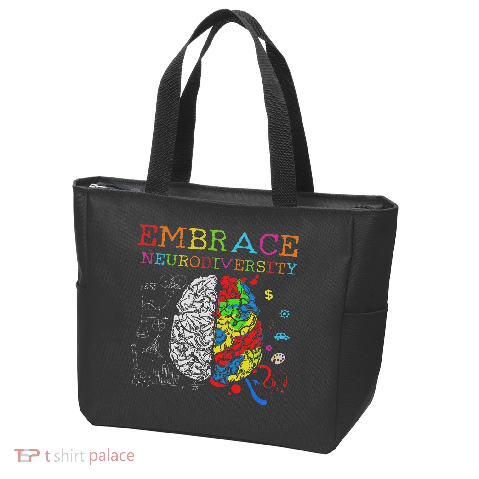 Embrace Neurodiversity Adhd Autism Asd Tote Bag
