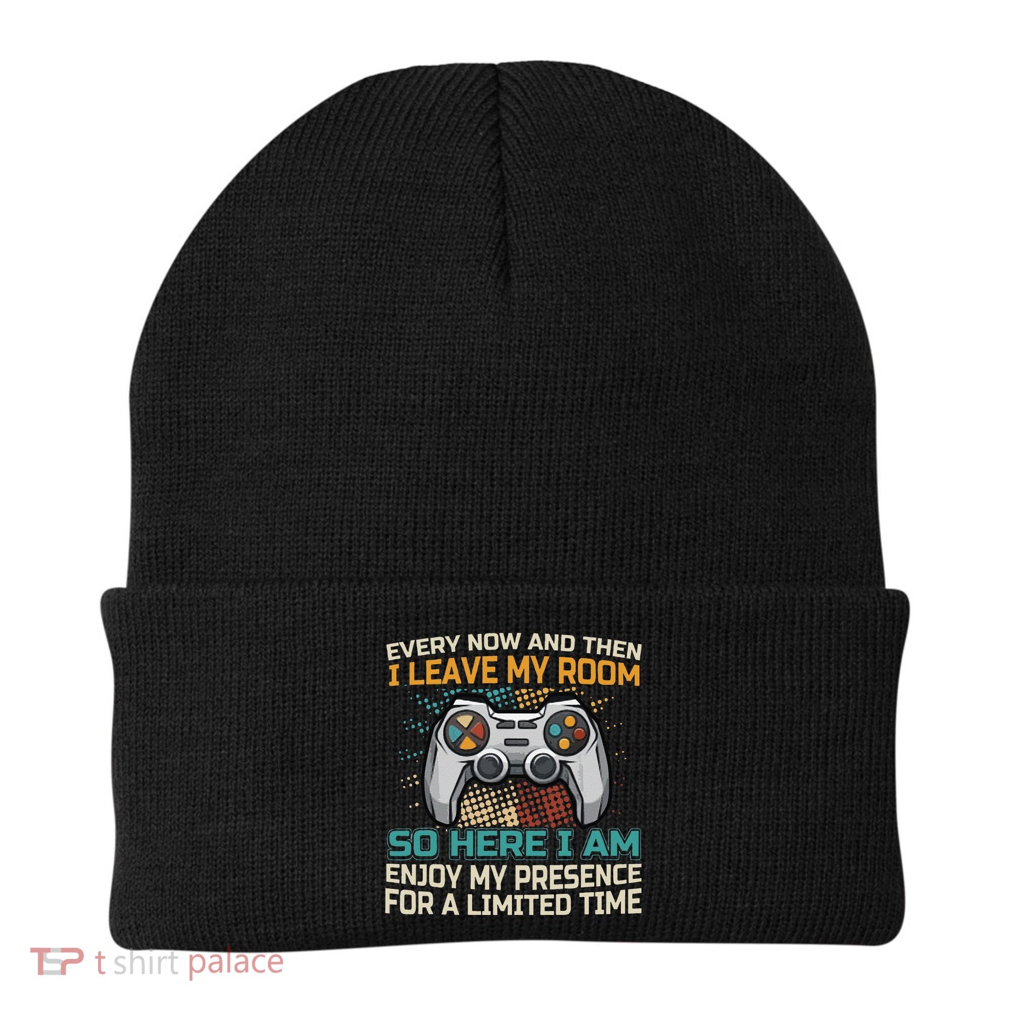 Every Now And Then I Leave My Room Funny Gaming Beanie