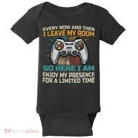 Every Now And Then I Leave My Room Funny Gaming Baby Bodysuit thumb 0
