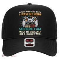 Every Now And Then I Leave My Room Funny Gaming Hat thumb 0