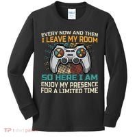 Every Now And Then I Leave My Room Funny Gaming Kids Long Sleeve Shirt thumb 0