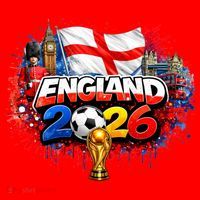 ENGLAND North America Soccer Tournament 2026 Santa Hat thumb 1