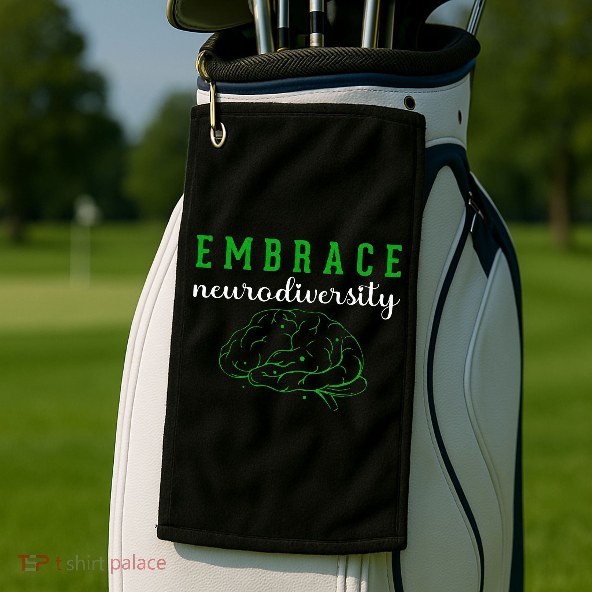 Embrace Neurodiversity ADHD Autism Awareness Golf Towel