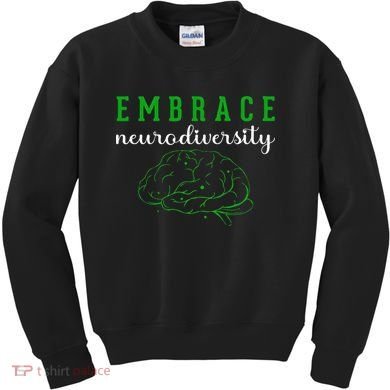 Embrace Neurodiversity ADHD Autism Awareness Kids Sweatshirt