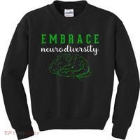 Embrace Neurodiversity ADHD Autism Awareness Kids Sweatshirt thumb 0