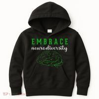 Embrace Neurodiversity ADHD Autism Awareness Kids Hoodie thumb 0