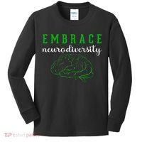 Embrace Neurodiversity ADHD Autism Awareness Kids Long Sleeve Shirt thumb 0