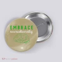 Embrace Neurodiversity ADHD Autism Awareness Button thumb 0